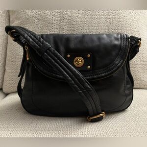 Marc by Marc Jacobs Black Leather Shoulder Bag, 12x9x4